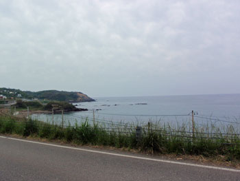 新潟県米山付近の海岸線