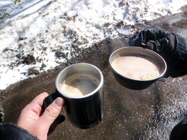 鳥居峠でコーヒーを飲んだ