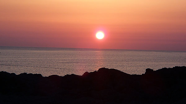 男鹿半島の夕陽