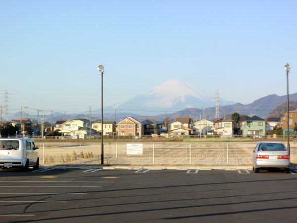 国道１２９号線より富士山を望む
