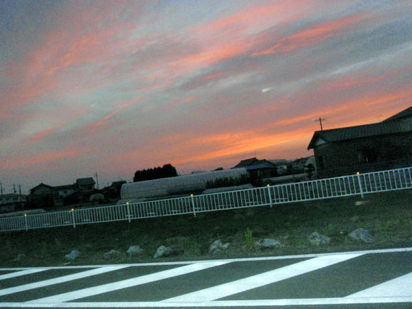 浜松市内で見た夕焼け
